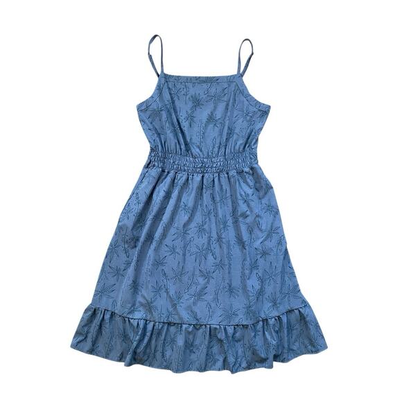 Toad&Co. Forest Floral Slate Blue Midi Dress - S - Picture 1 of 4
